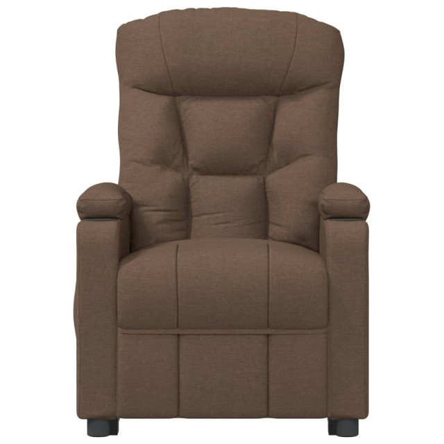Fauteuil inclinable électrique Marron Tissu