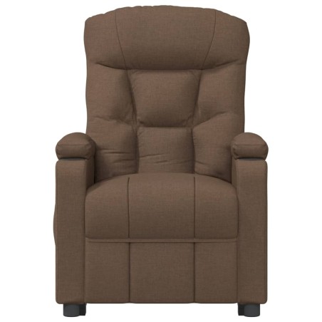 Fauteuil inclinable électrique Marron Tissu
