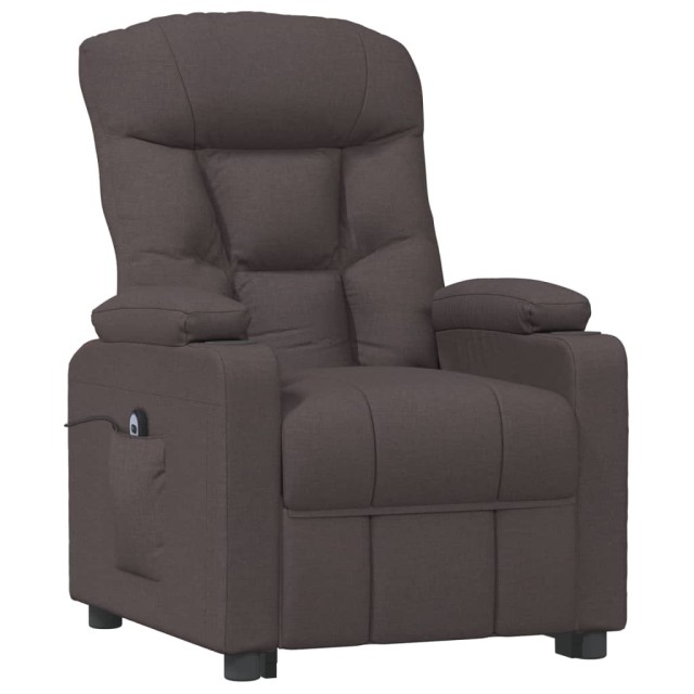 Fauteuil inclinable électrique Marron foncé Tissu