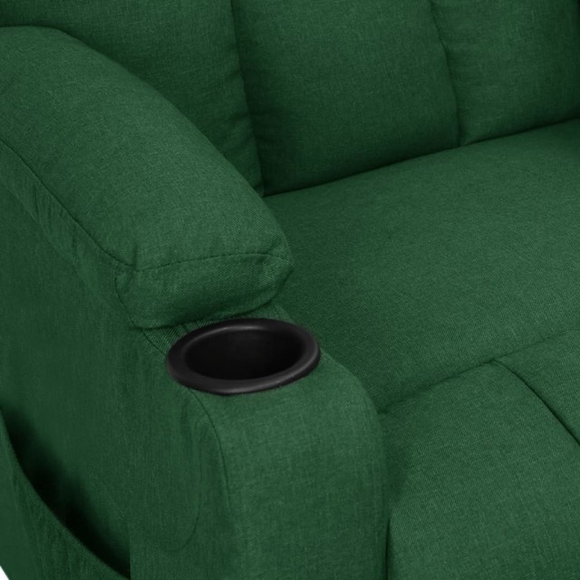 Fauteuil inclinable électrique Vert foncé Tissu