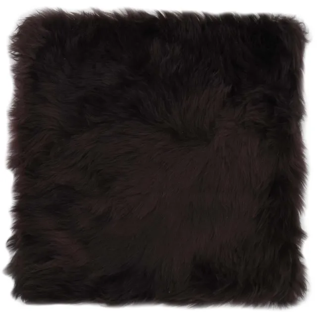 Coussins de chaise lot de 2 Marron Peau de mouton véritable