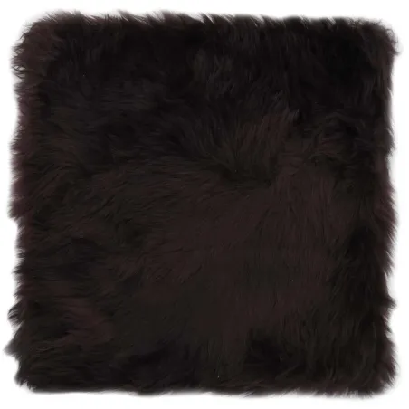 Coussins de chaise lot de 2 Marron Peau de mouton véritable