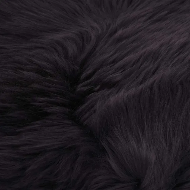 Coussins de chaise lot de 2 Marron Peau de mouton véritable