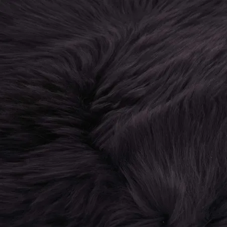 Coussins de chaise lot de 2 Marron Peau de mouton véritable