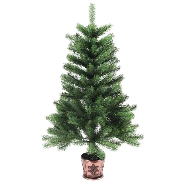 Arbre de Noël artificiel aiguilles réalistes 90 cm vert