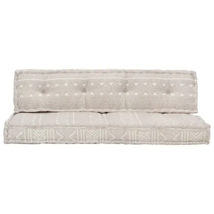 Coussin de canapé palette Marron clair Tissu Patchwork 2