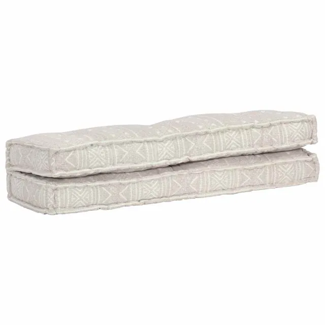 Coussin de canapé palette Marron clair Tissu Patchwork