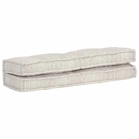 Coussin de canapé palette Marron clair Tissu Patchwork