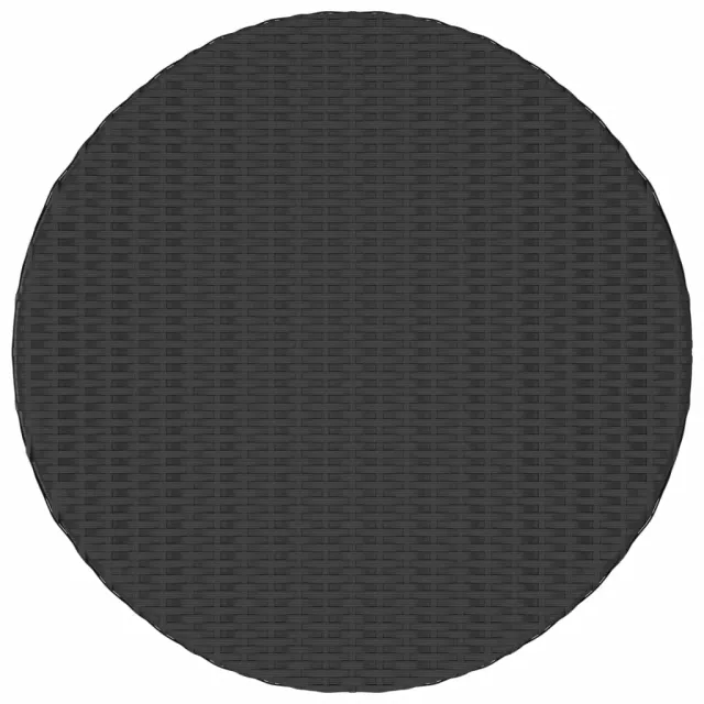 Salon de jardin 5 pcs avec coussins Résine tressée Noir