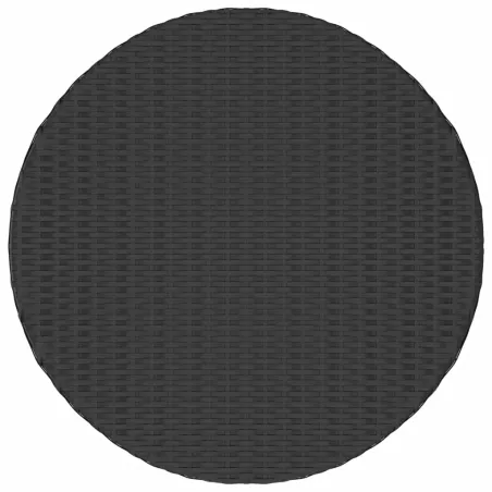 Salon de jardin 5 pcs avec coussins Résine tressée Noir