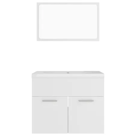 Ensemble de meubles de salle de bain Blanc Aggloméré