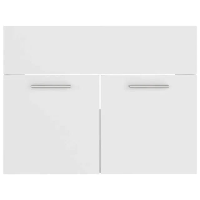 Ensemble de meubles de salle de bain Blanc Bois d'ingénierie