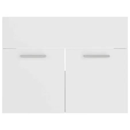 Ensemble de meubles de salle de bain Blanc Bois d'ingénierie