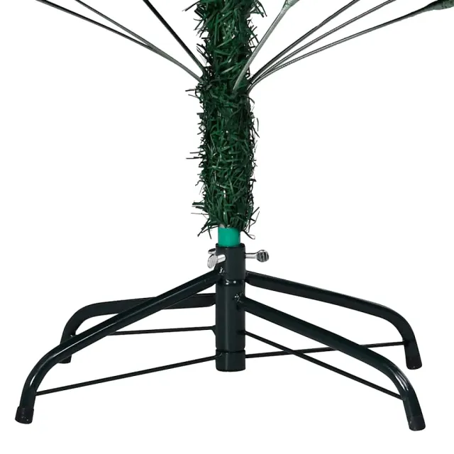Arbre de Noël artificiel pré-éclairé et boules vert 150 cm PVC
