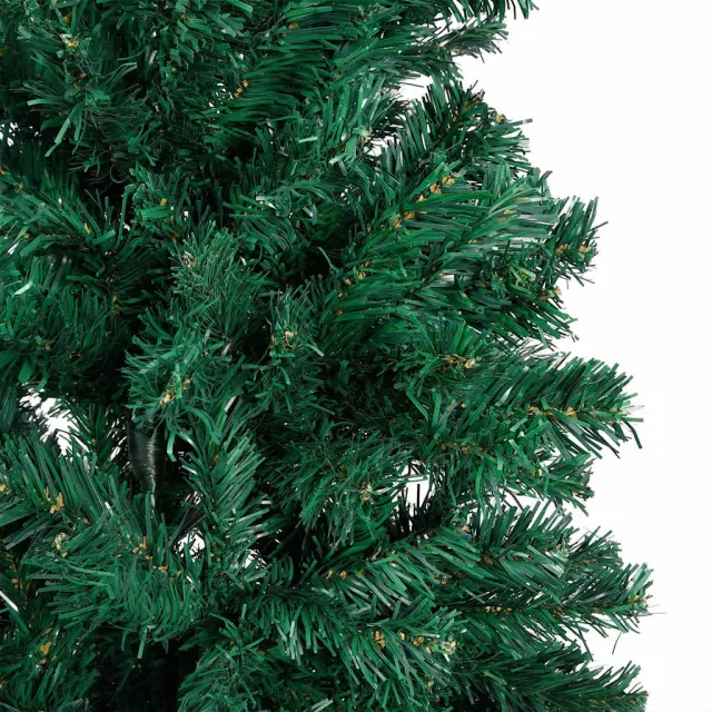 Arbre de Noël artificiel pré-éclairé et boules vert 150 cm PVC