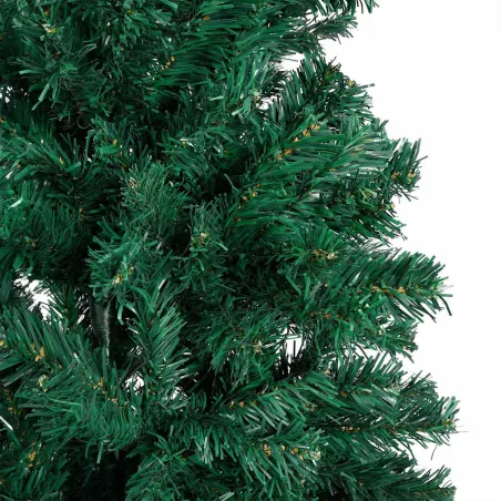 Arbre de Noël artificiel pré-éclairé et boules vert 150 cm PVC