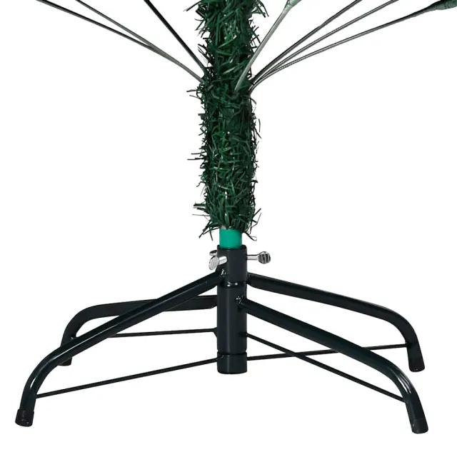 Arbre de Noël artificiel pré-éclairé et boules vert 180 cm PVC