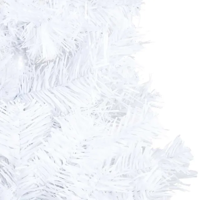 Arbre de Noël artificiel pré-éclairé et boules blanc 120 cm PVC