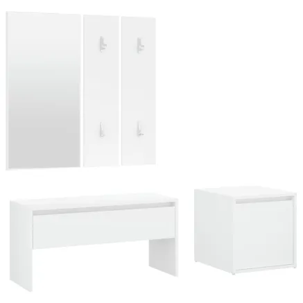 Ensemble de meubles de couloir Blanc Bois d'ingénierie 2