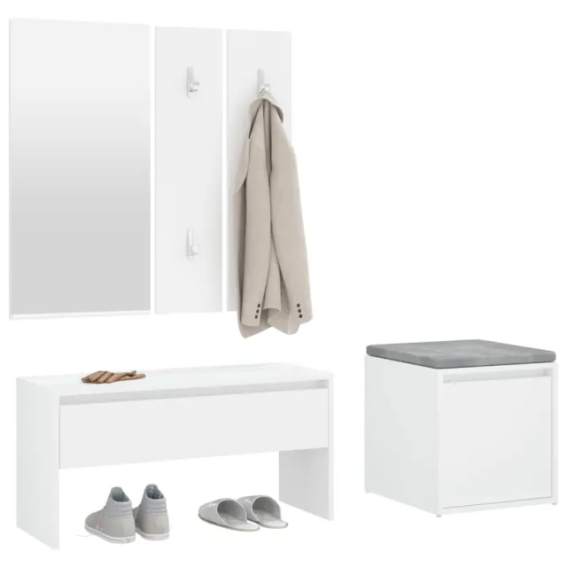 Ensemble de meubles de couloir Blanc Bois d'ingénierie
