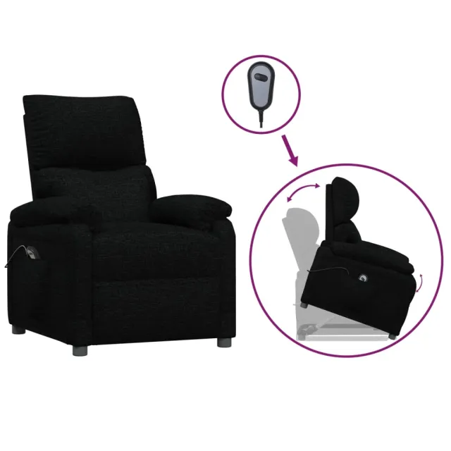 Fauteuil Noir Tissu