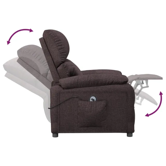 Fauteuil Marron foncé Tissu