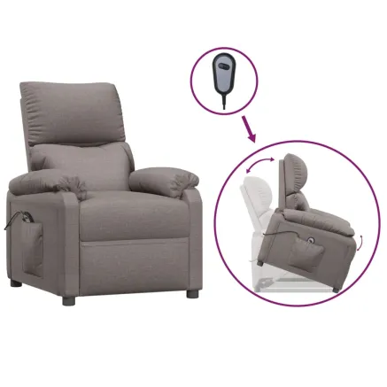 Fauteuil Taupe Tissu 2