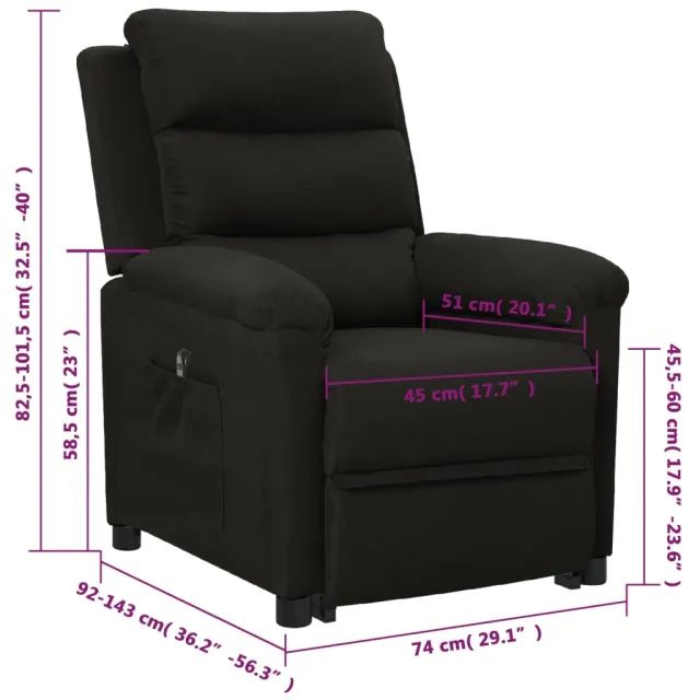 Fauteuil Noir Tissu