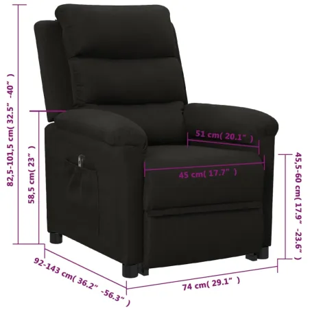 Fauteuil Noir Tissu
