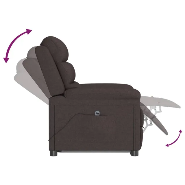 Fauteuil Marron foncé Tissu