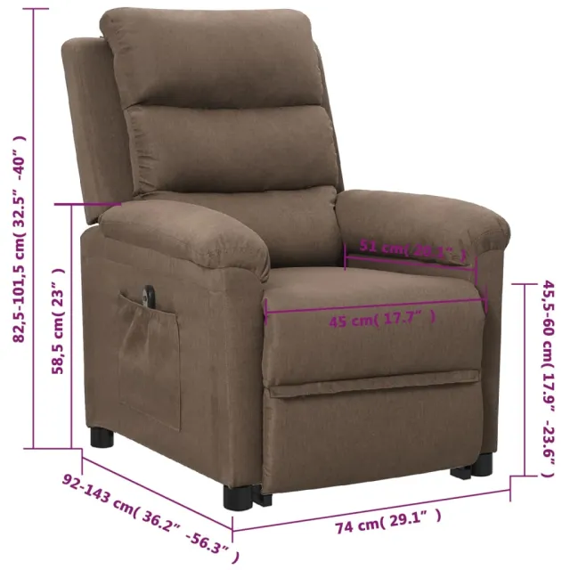 Fauteuil Taupe Tissu