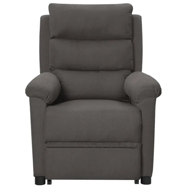 Fauteuil de massage inclinable Gris foncé Tissu