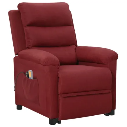 Fauteuil de massage Rouge bordeaux Tissu 2