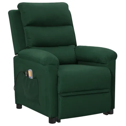 Fauteuil de massage Vert foncé Tissu 2
