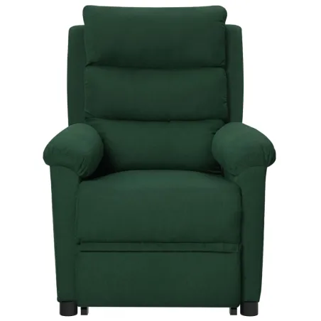 Fauteuil de massage Vert foncé Tissu