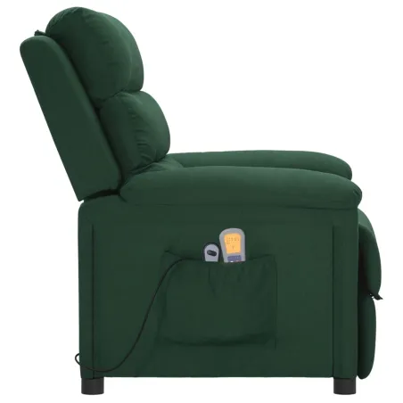 Fauteuil de massage Vert foncé Tissu