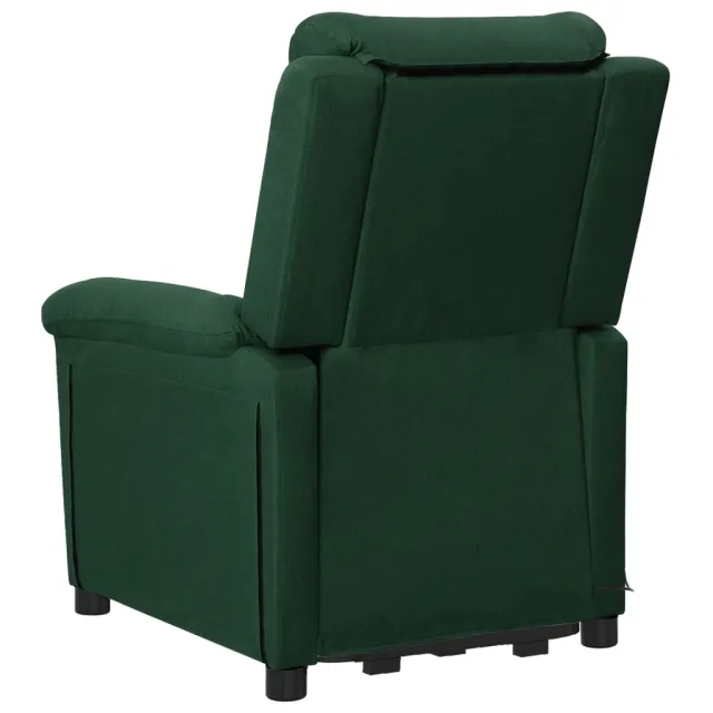Fauteuil de massage Vert foncé Tissu