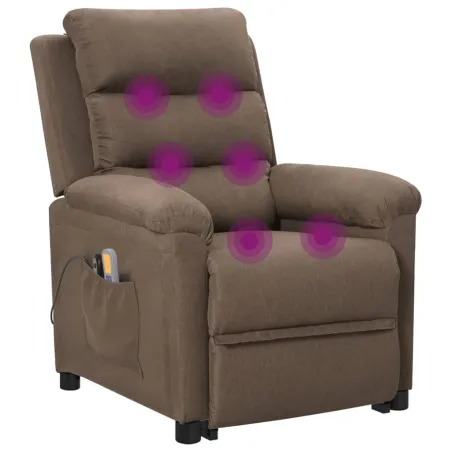 Fauteuil de massage Taupe Tissu