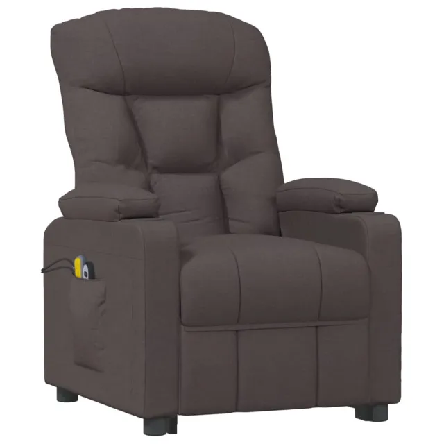 Fauteuil électrique de massage Marron foncé Tissu