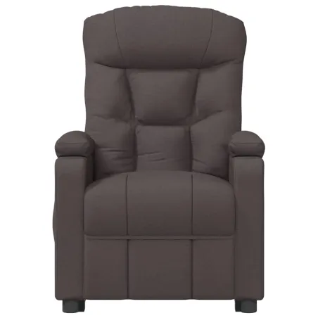 Fauteuil électrique de massage Marron foncé Tissu