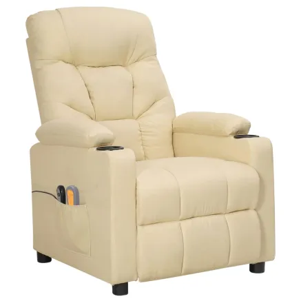 Fauteuil électrique de massage Crème Tissu 2