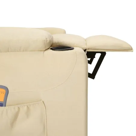 Fauteuil électrique de massage Crème Tissu