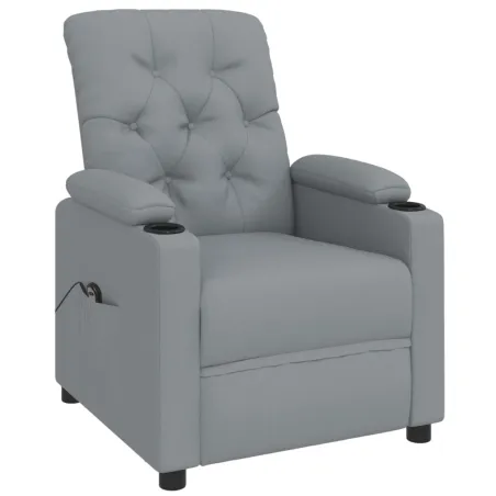 Fauteuil inclinable électrique Gris clair Tissu