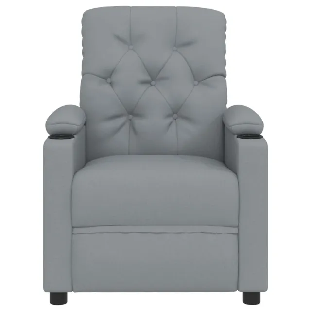 Fauteuil inclinable électrique Gris clair Tissu