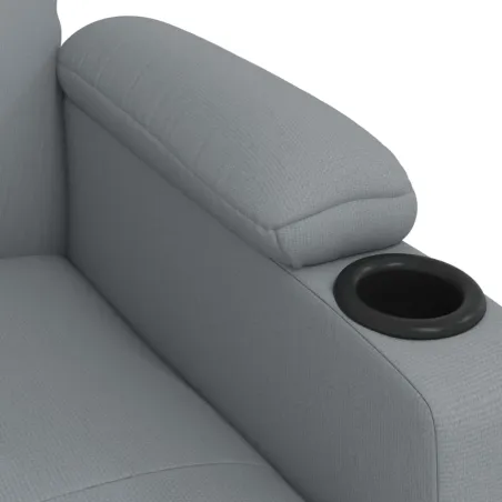 Fauteuil inclinable électrique Gris clair Tissu
