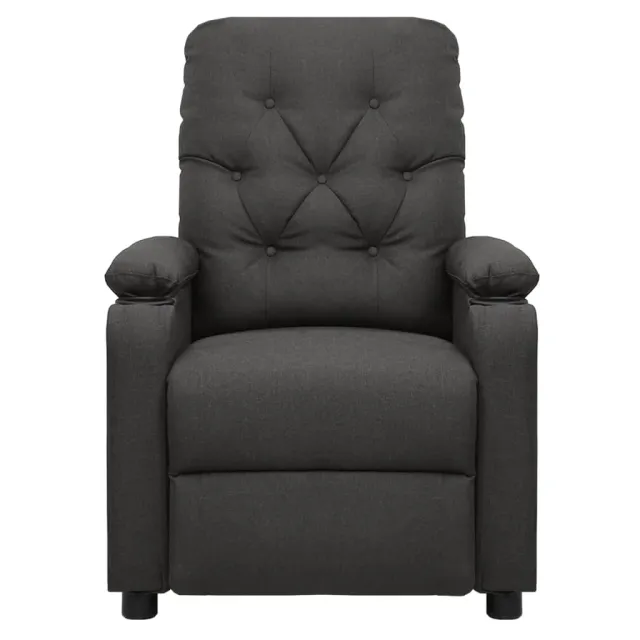 Fauteuil inclinable électrique Gris foncé Tissu