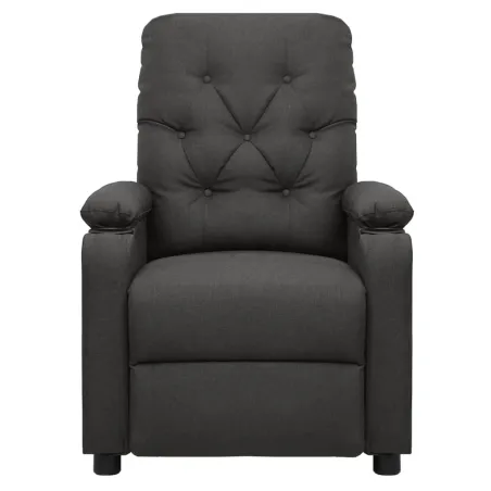 Fauteuil inclinable électrique Gris foncé Tissu