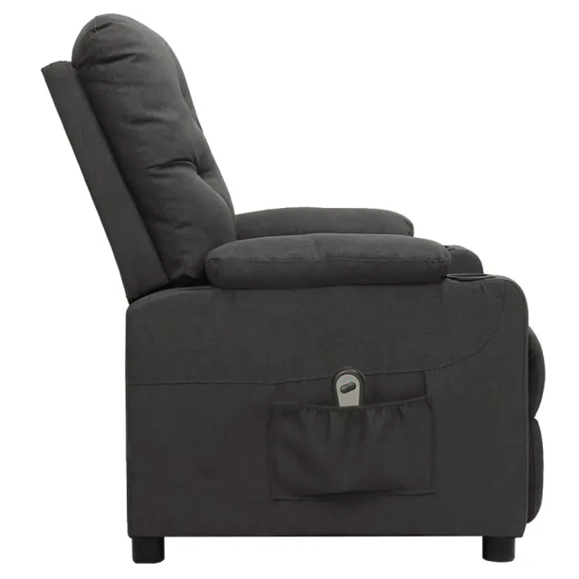 Fauteuil inclinable électrique Gris foncé Tissu