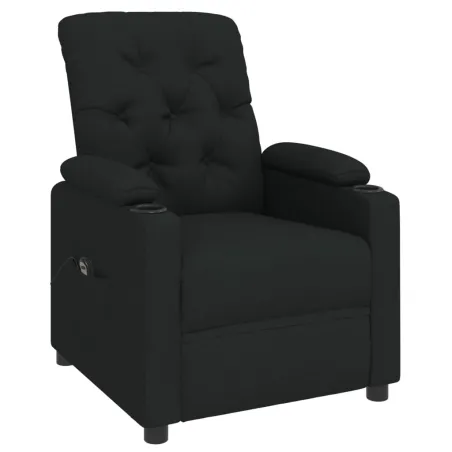 Fauteuil inclinable électrique Noir Tissu