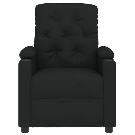 Fauteuil inclinable électrique Noir Tissu